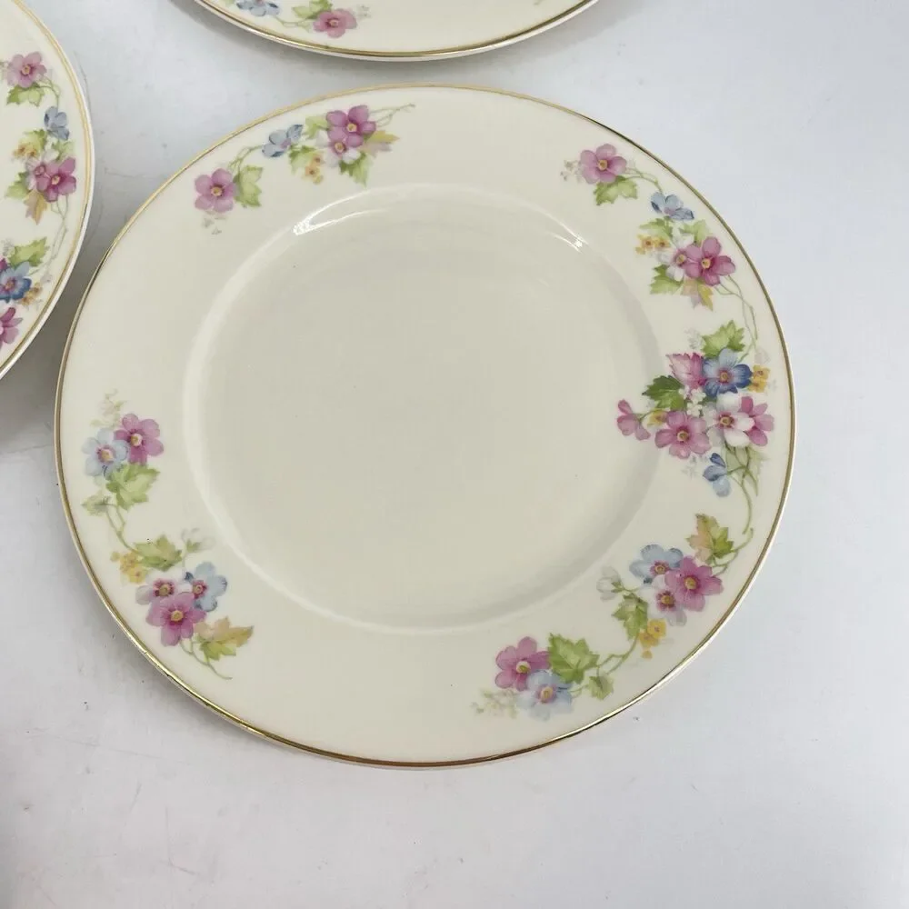 Set of 7 THUN Bohemia Springtime Floral Salad Plates 8” Porcelain Czechoslovakia
